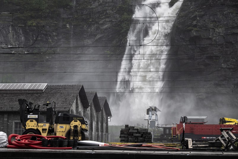Heavy rainfall in Switzerland
