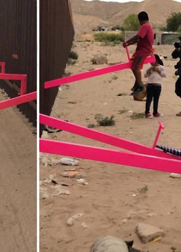 Na granicy USA i Meksyku postawiono huśtawki dla zabawy dzieci - Noizz