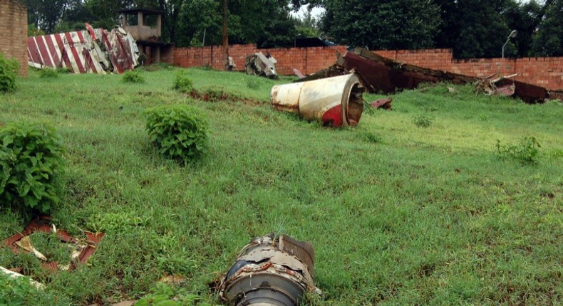 A plane carrying President Juvenal Habyarimana, from Rwanda's Hutu majority, was shot down in Kigali on April 6, 1994