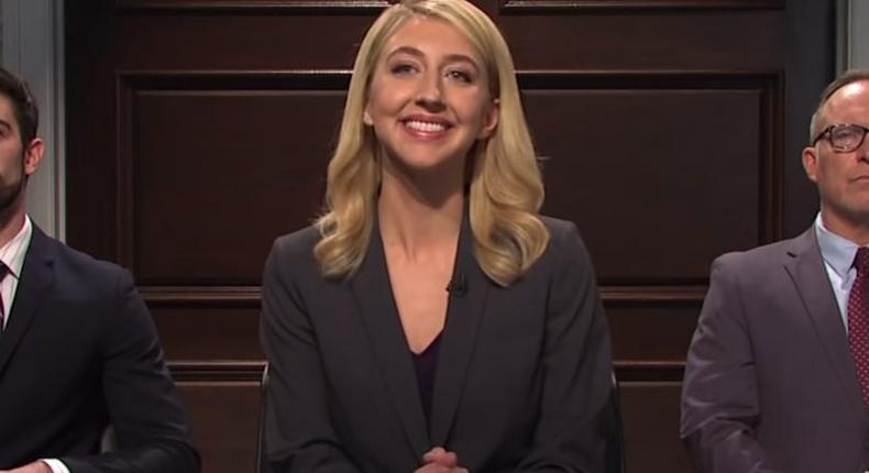 SNL's Heidi Gardner portrayed Facebook Whistleblower Frances Haugen on Oct. 9 show
