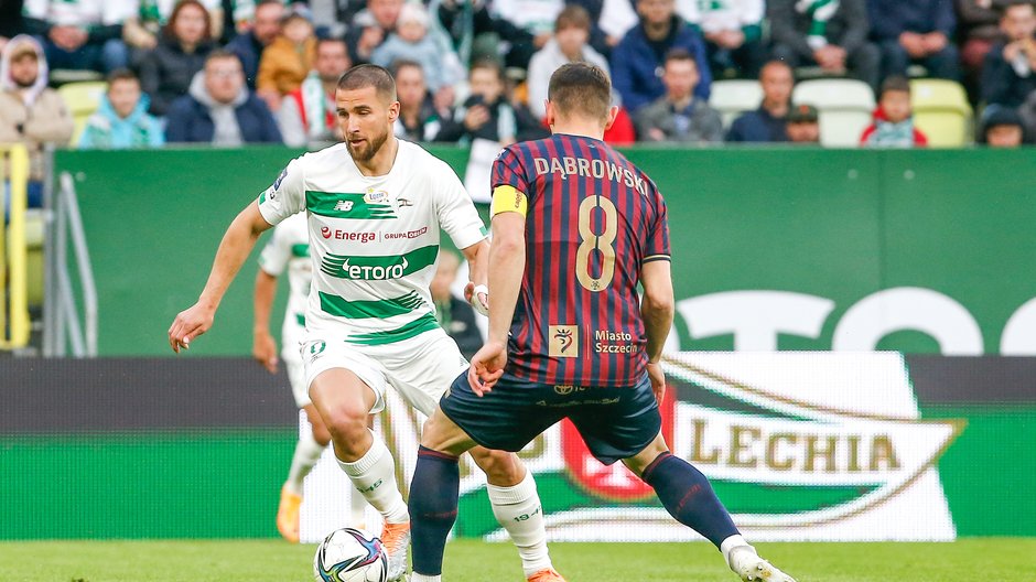 Łukasz Zwoliński i Damian Dąbrowski (Lechia Gdańsk - Pogoń Szczecin)