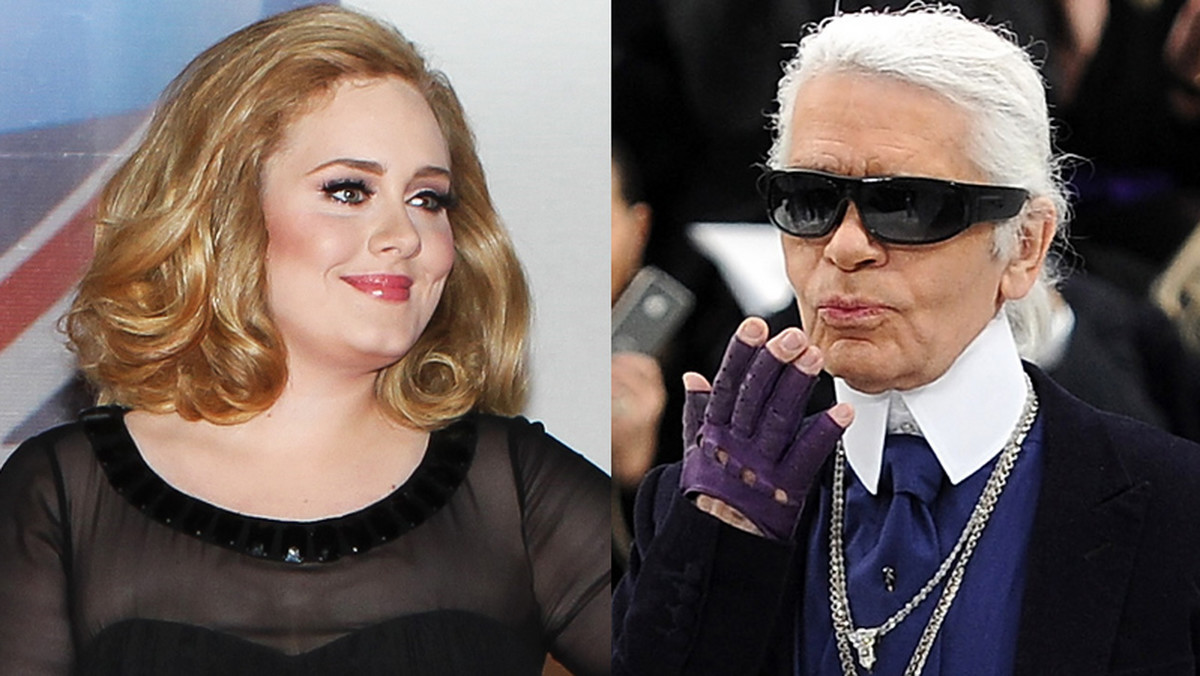 Karl Lagerfeld niedawno nazwał piosenkarkę Adele grubaską. Teraz wysłał jej prezent na przeprosiny!