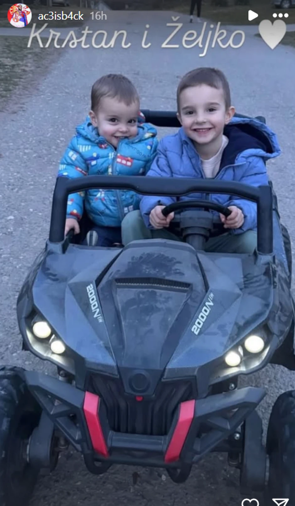 Veljko Ražnatović podelio fotografije sa sinovima