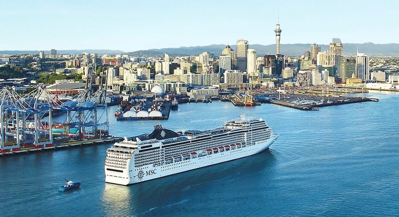 The MSC Magnifica in Auckland in 2019.
