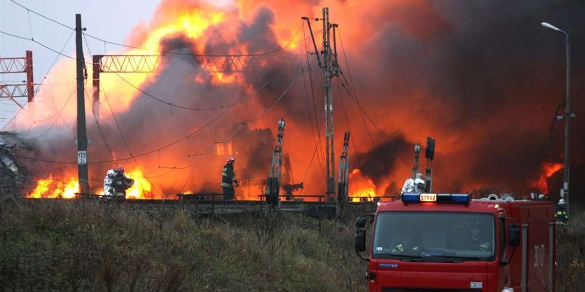 Są zarzuty za pożar pociągów w Bialymstoku