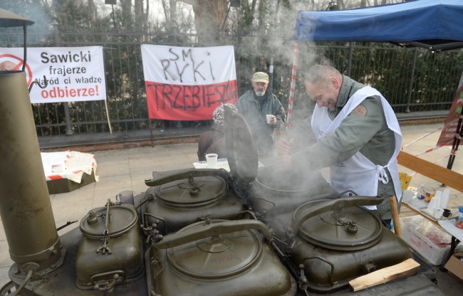 Protest rolników przed KPRM