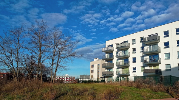 Teraz jest tu kilka drzew i zaniedbany trawnik. Wkrótce powstanie park kieszonkowy