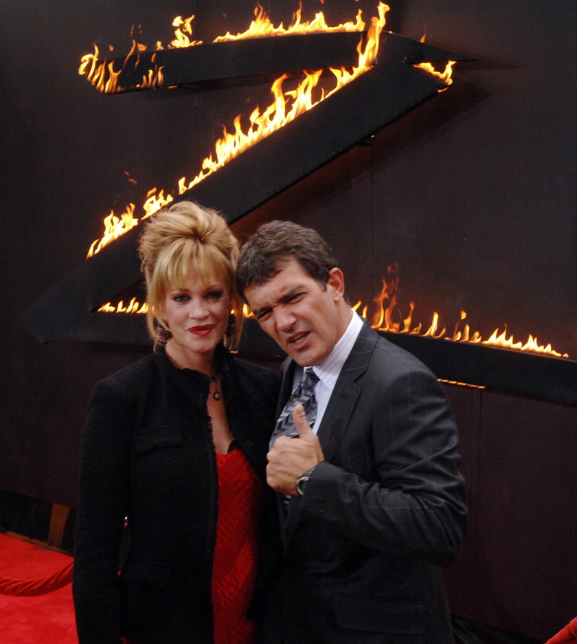 Melanie Griffith i Antonio Banderas na premierze Zorro