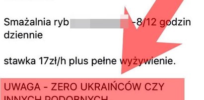 Skandaliczne ogłoszenie w gdyńskiej restauracji: „Zero Ukraińców czy innych podobnych".