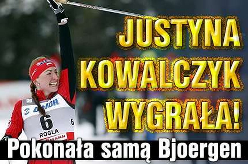 Justyna Kowalczyk wygrała! Pokonała samą Bjoergen