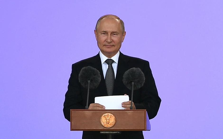 Vladimir Putin na ceremoniji otvaranja vojnog foruma Vojska 2022 u Kubinki