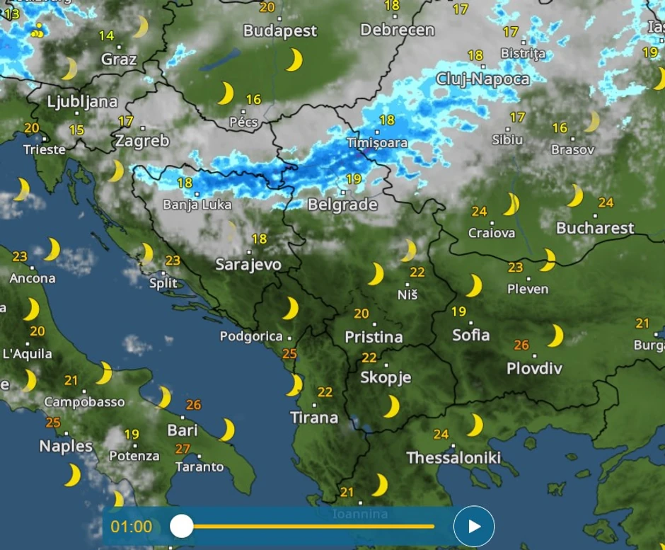 U noći između srede i četvrtka nevreme stiže u Beograd