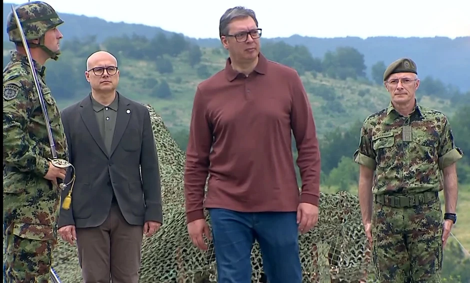 Aleksandar Vučić na poligonu "Pasuljanske livade"