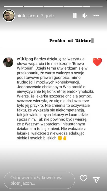 Wiktoria Jacoń na Instagramie