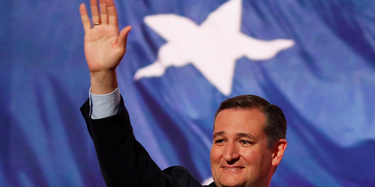 Ted Cruz at the Republican National Convention in Cleveland.