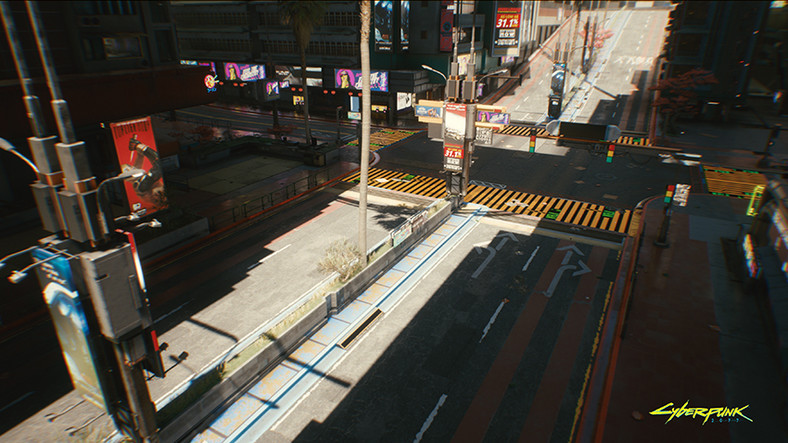 Cyberpunk 2077 - screenshot z włączonym ray tracingiem