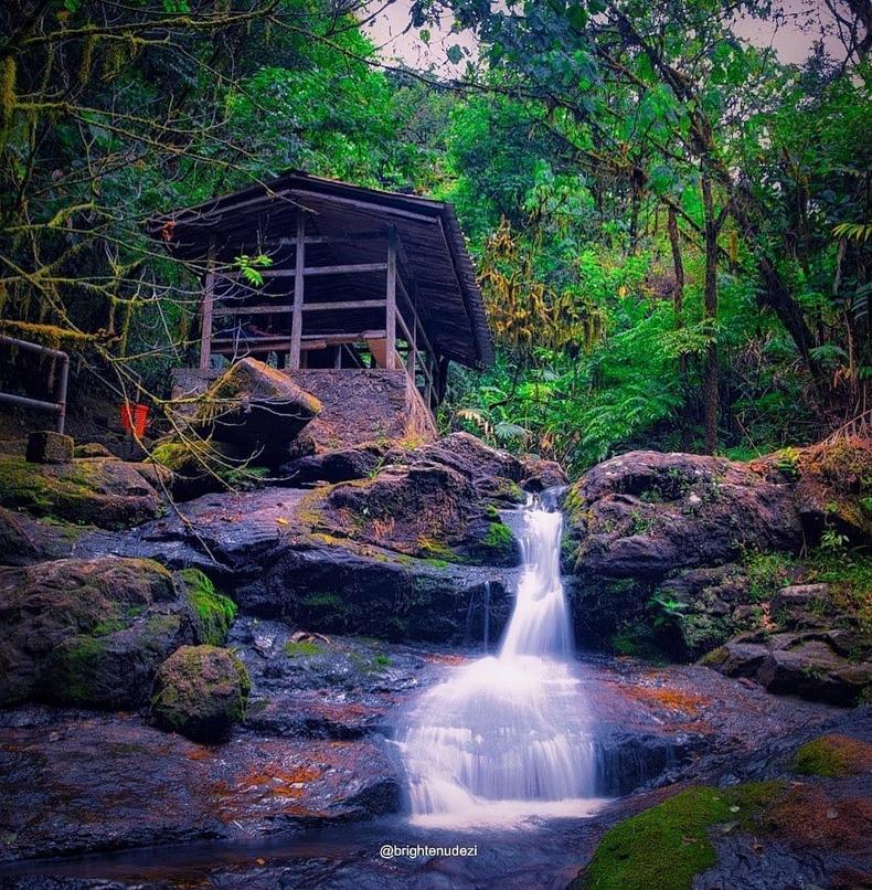 The waterfall in Obudu Mountain Resort