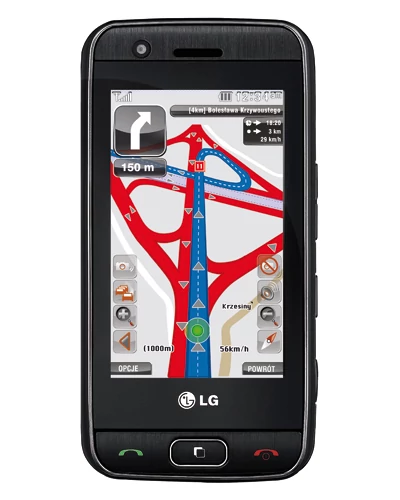 LG GT505 z NaviExpert 5.0 - tryb nawigacji dzień