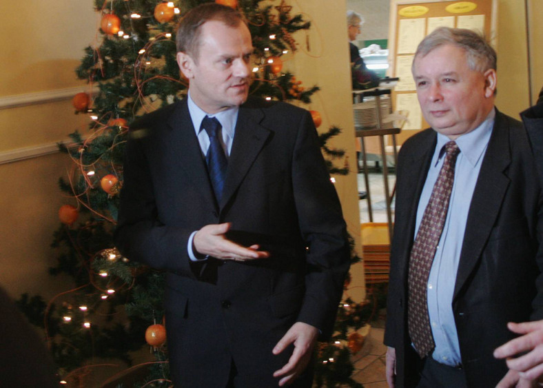 Donald Tusk i Jarosław Kaczyński - rok 2006