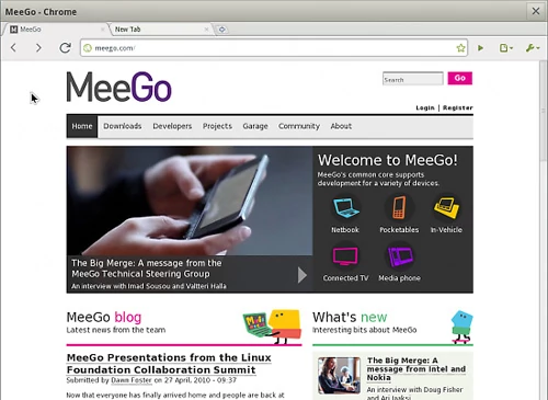 Interfejs MeeGo (przeglądarka internetowa). MeeGo.