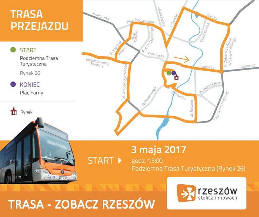 Zwiedzaj Rzeszów autobusem