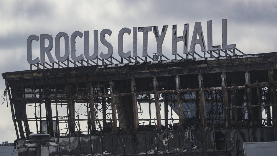 Zniszczony budynek Crocus City Hall, 25 marca br.