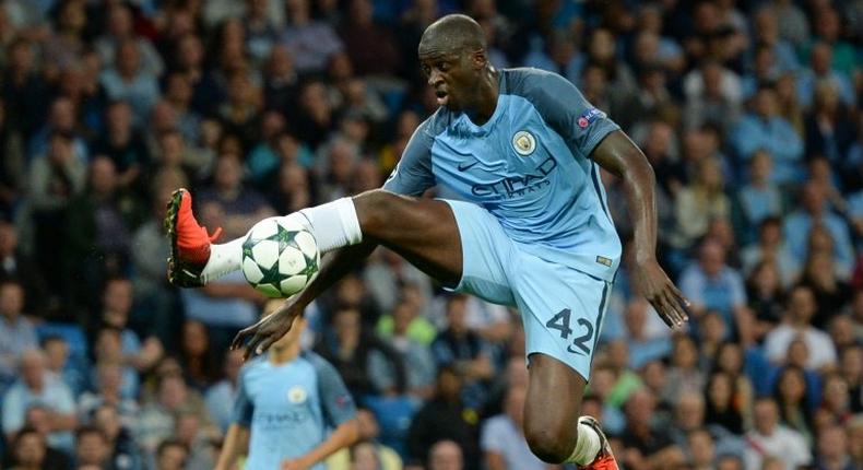 Manchester City's Ivorian midfielder and captain Yaya Toure controls the ball during the UEFA Champions league second leg play-off football match between Manchester City and Steaua Bucharest on August 24, 2016