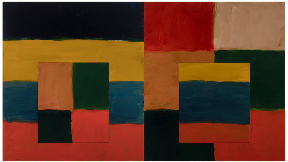 Sean Scully - "Window-Diptych-Red" (2018)