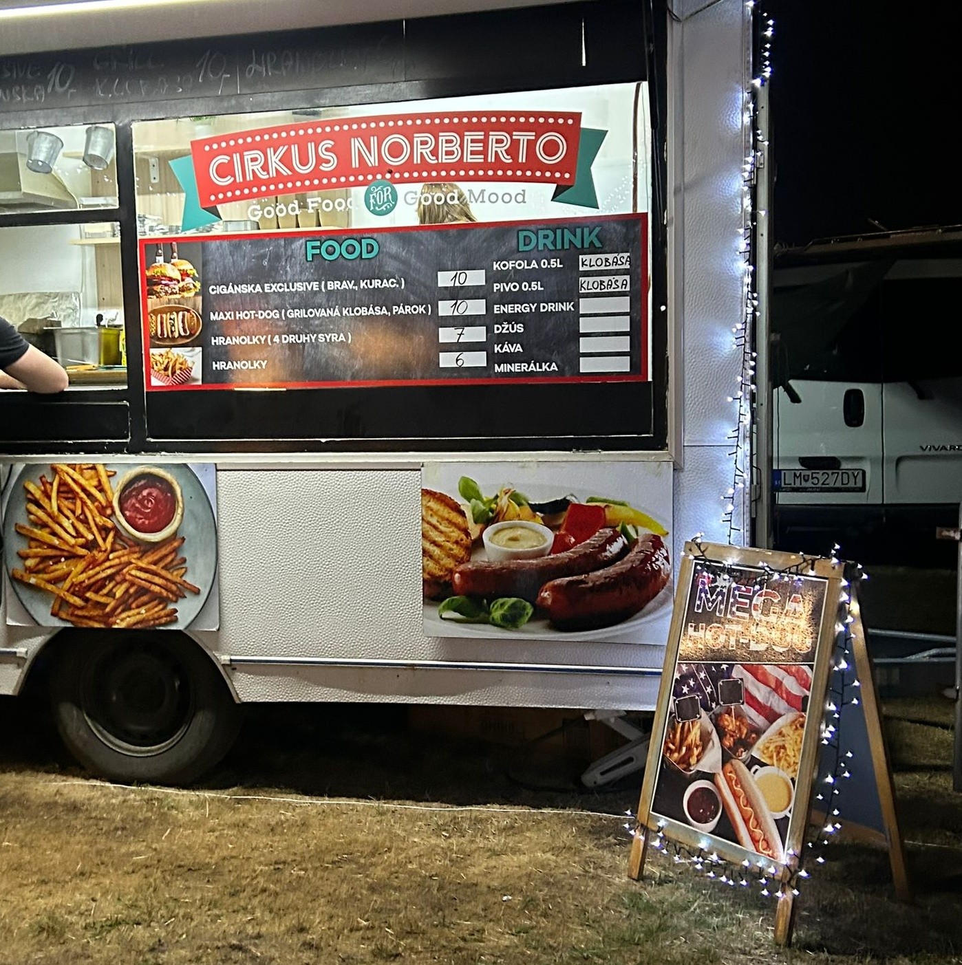 Ponuka jedál na Lovestreame.