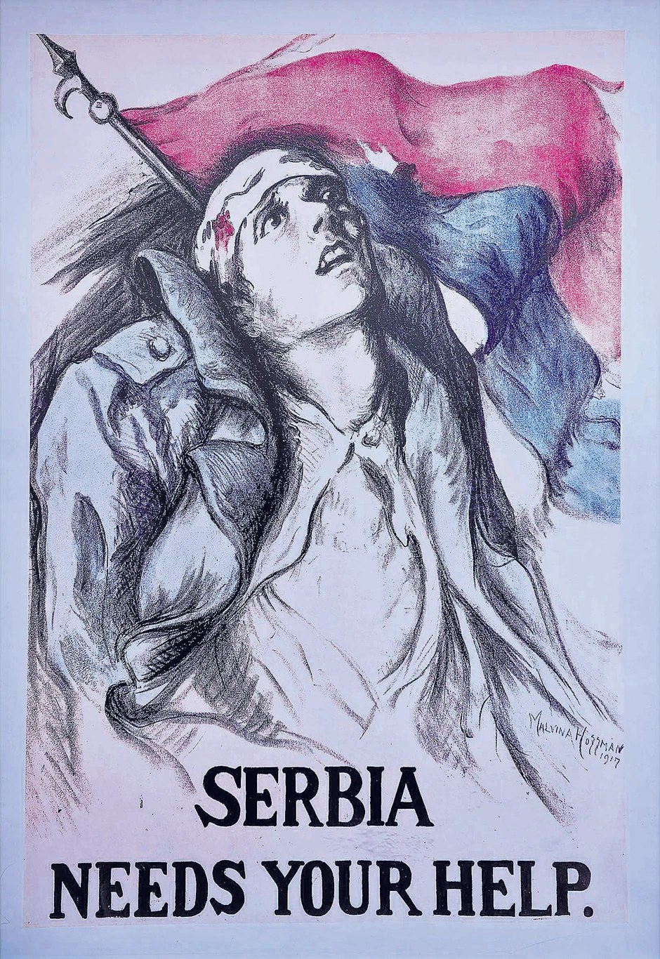 Postavka "Ko je Malvina Hofman?" je priča o legendarnom plakatu "Serbia Needs Your Help", a čija je autorka najpoznatija američka vajarka 20. veka