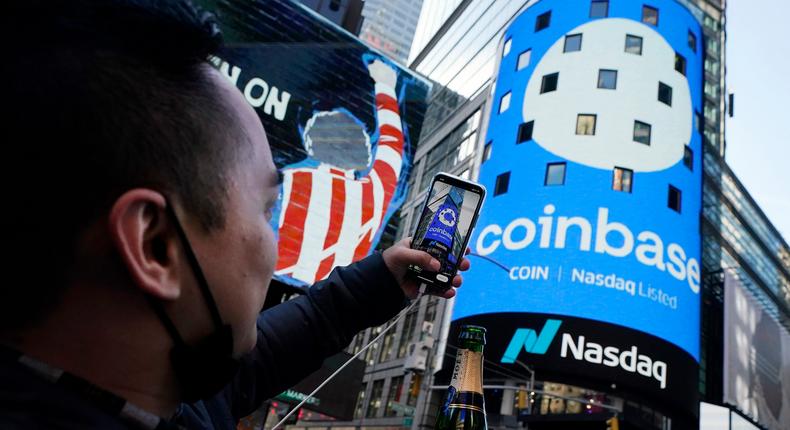 Coinbase went public on the Nasdaq on Wednesday.
