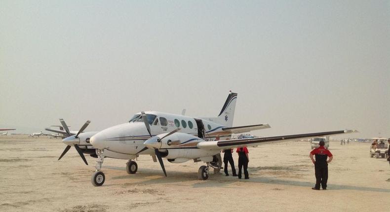 Burning Man has its own pop-up airport.Courtesy of FlightAware.