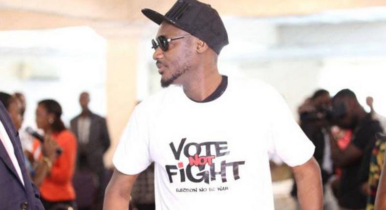 2face Idibia has cast his vote in the 2019 general elections and hopes the best man wins.