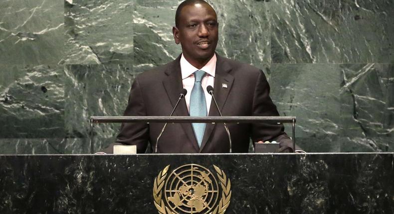 Willam Ruto at the United Nations General Assembly