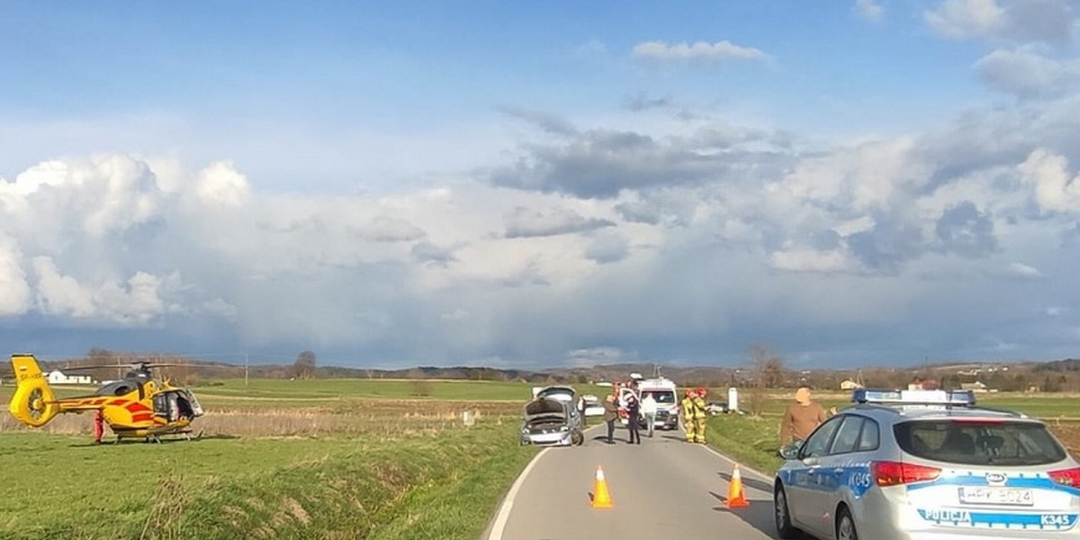 Wypadek motocyklisty w Jabłonicy Polskiej.