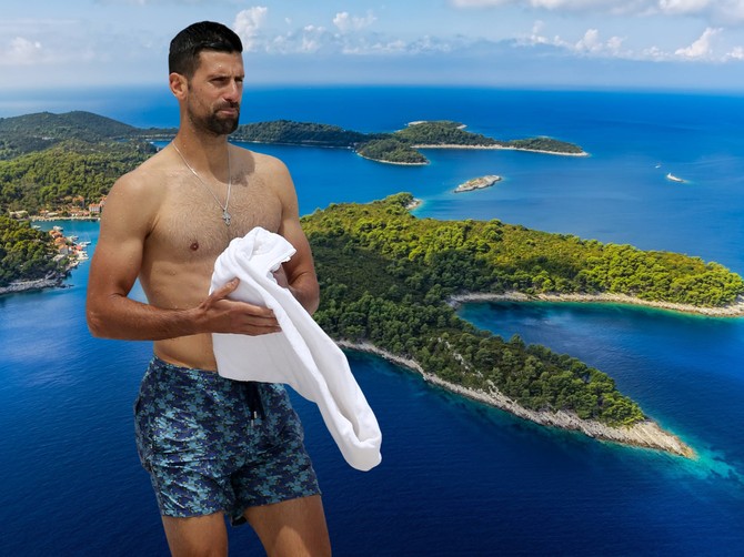 Novak Đoković odmara na Mljetu