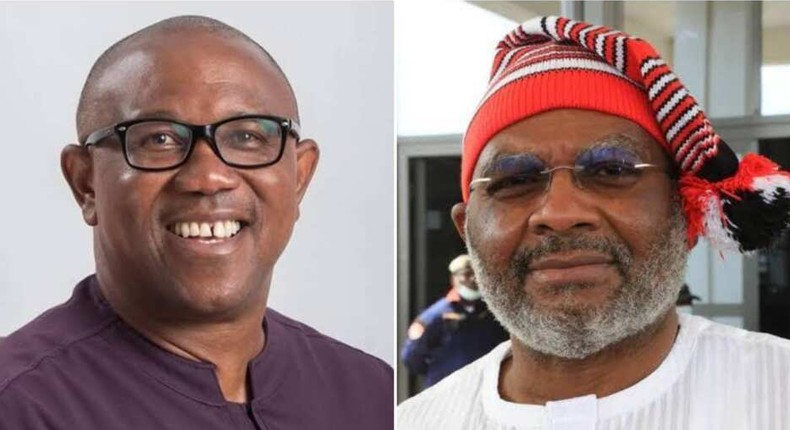 Peter Obi and Chimaroke Nnamani. (Legit)