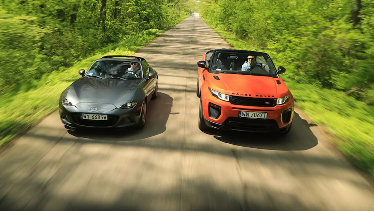 Mazda MX-5 RF i Range Rover Evoque Cabrio