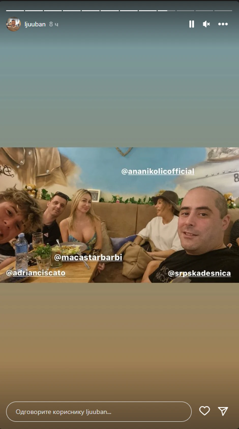 Ana Nikolić u bizarnom društvu