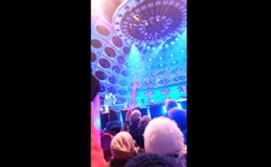 Mały pożar scenografii w czasie sylwestrowej imprezy Polsatu w Katowicach [WIDEO]