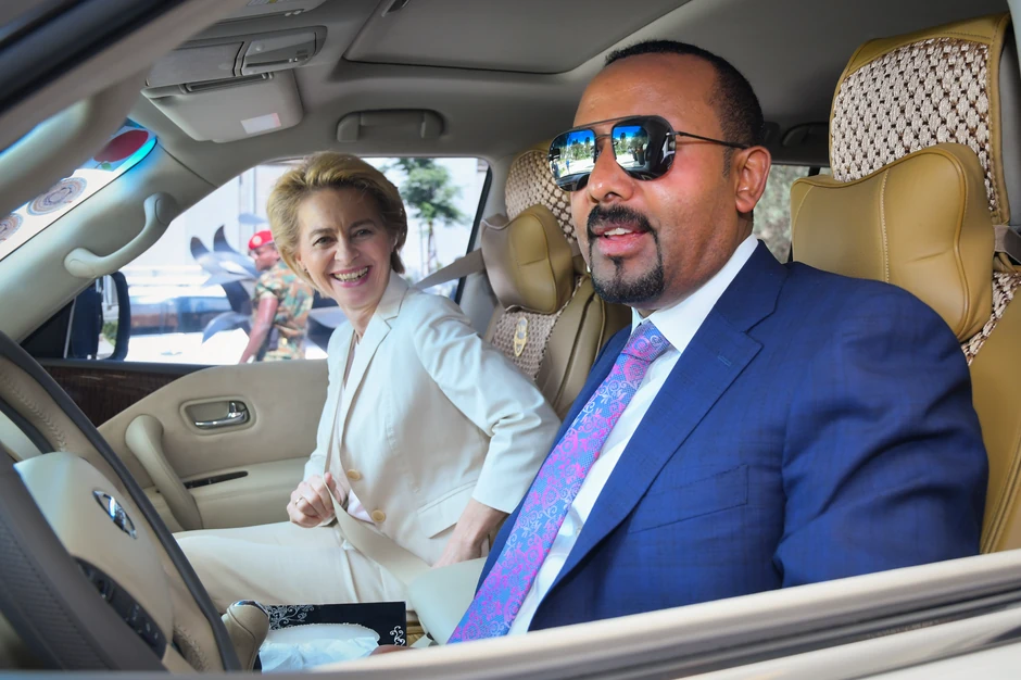 Predsednica EK Ursula fon der Lajen sa Abijom Ahmedom u Adis Abebi 2019.