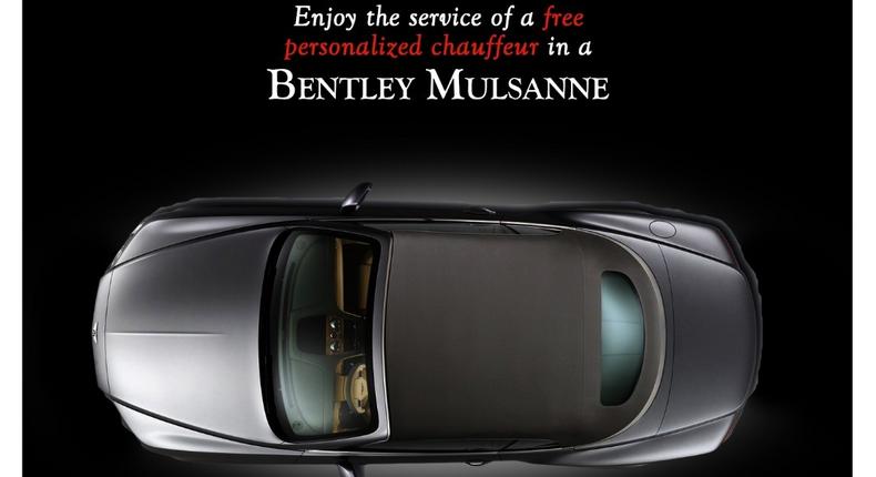 Own a Bentley Mulsanne when you live in Africa's most luxurious condominium in Africa - LeonardoBySujimoto