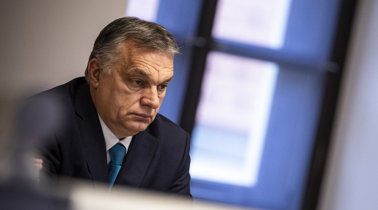 Orbán Viktor miniszterelnök a Kína és a kelet-közép-európai országok közti, videókonferencián tartott egyeztetésen a Karmelita kolostorban 2021. február 9-én. /Fotó: MTI/Miniszterelnöki Sajtóiroda/Fischer Zoltán