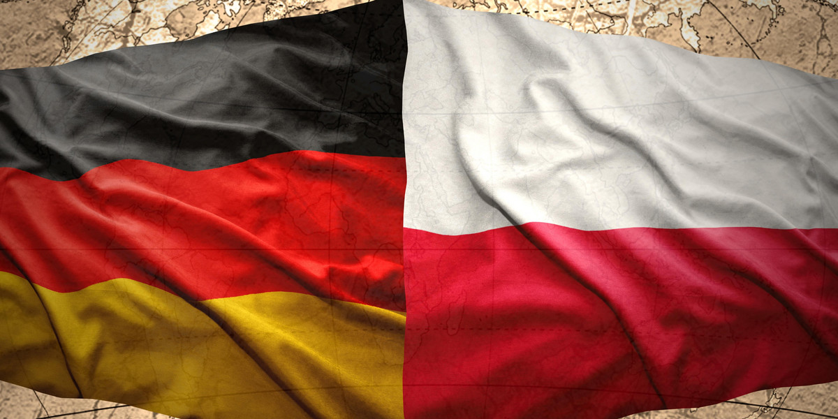 flaga Polski i Niemiec