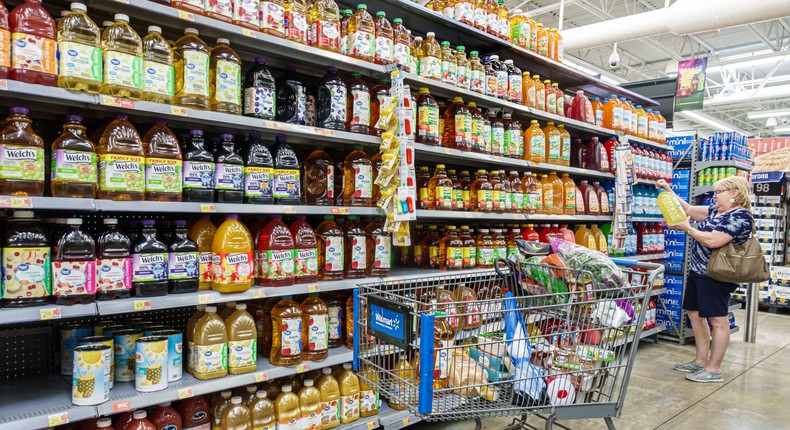 A customer shops at a Walmart in Florida.Jeff Greenberg/Getty