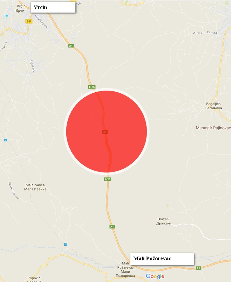 Begaljičko brdo između Vrčina i Malog Požarevca