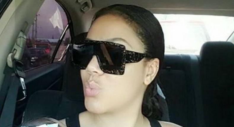 Nadia Buari with one of her daughters. 