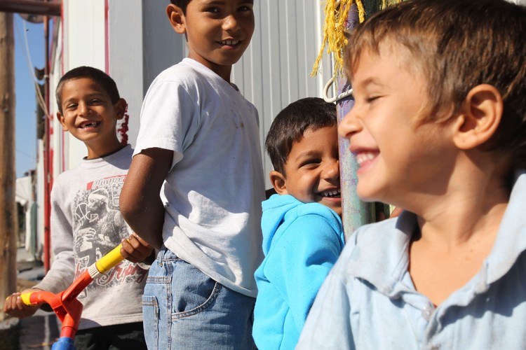 Osada Romów w mieście Farsala w centrum Grecji