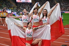 ME: Polki ze srebrem w sztafecie 4x100 m