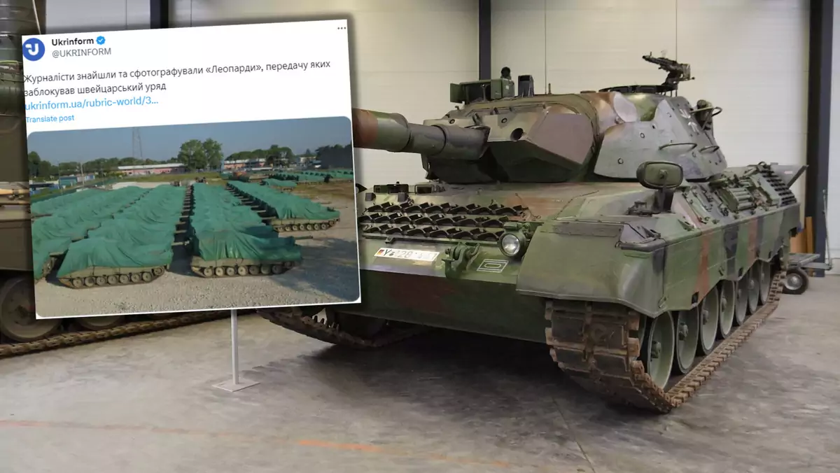Czołgi Leopard 1 przydałyby się Ukrainie. Wciąż stoją we Włoszech (screen: Twitter/Ukrinform)